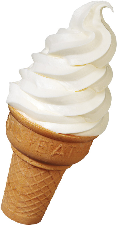 Vanilla Cone Whipped Cream On A Cone