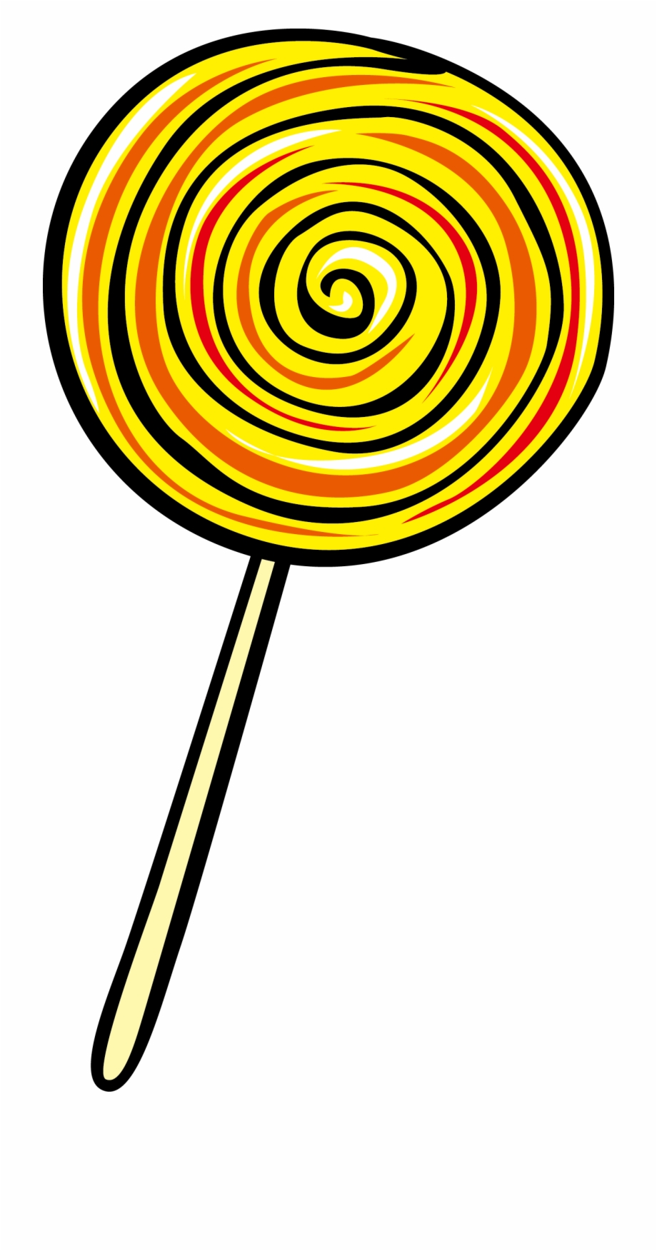 Lollipop Euclidean Vector Clip Art Yellow Lollipop Clipart