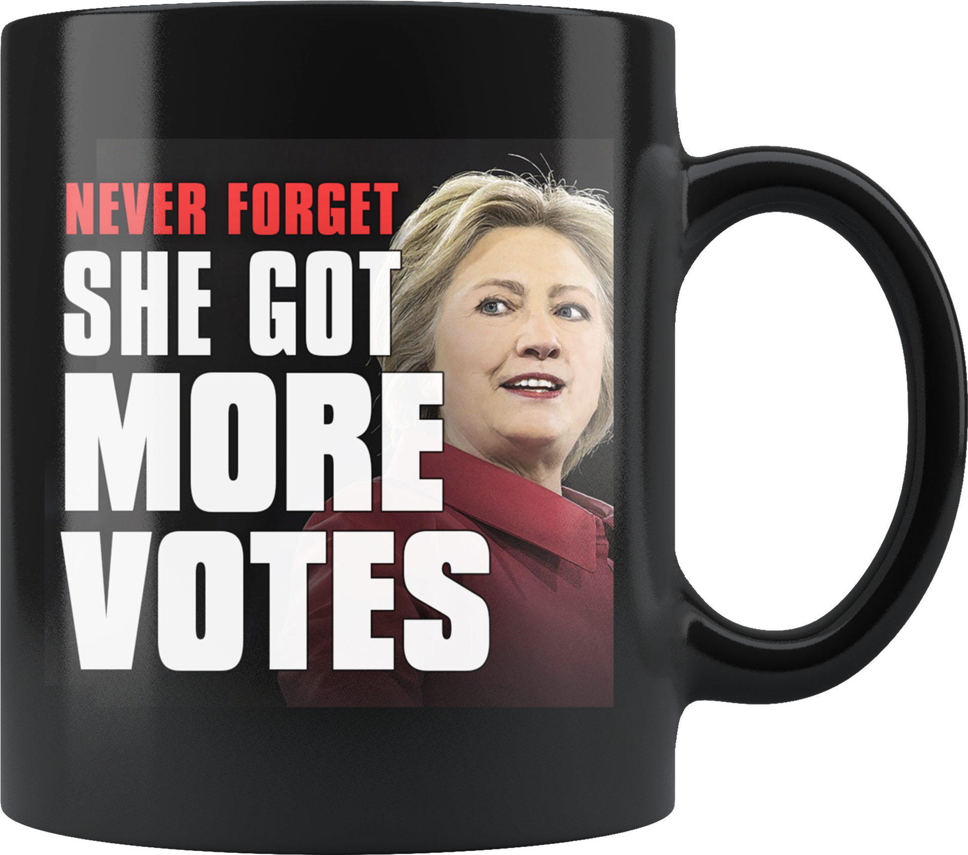 She Got More Votes Black Coffee Mug Beer