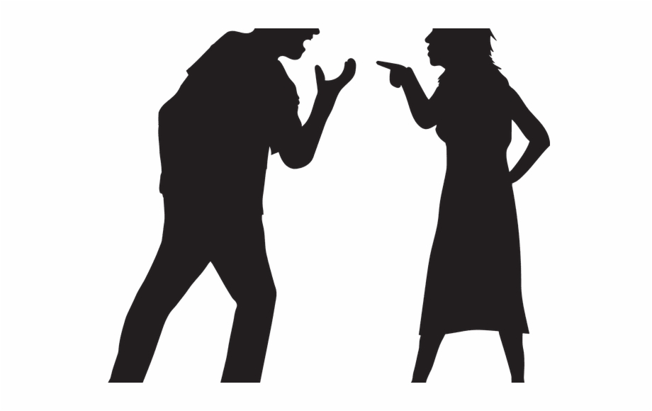 Couple Fight Toxic Relationship Clipart