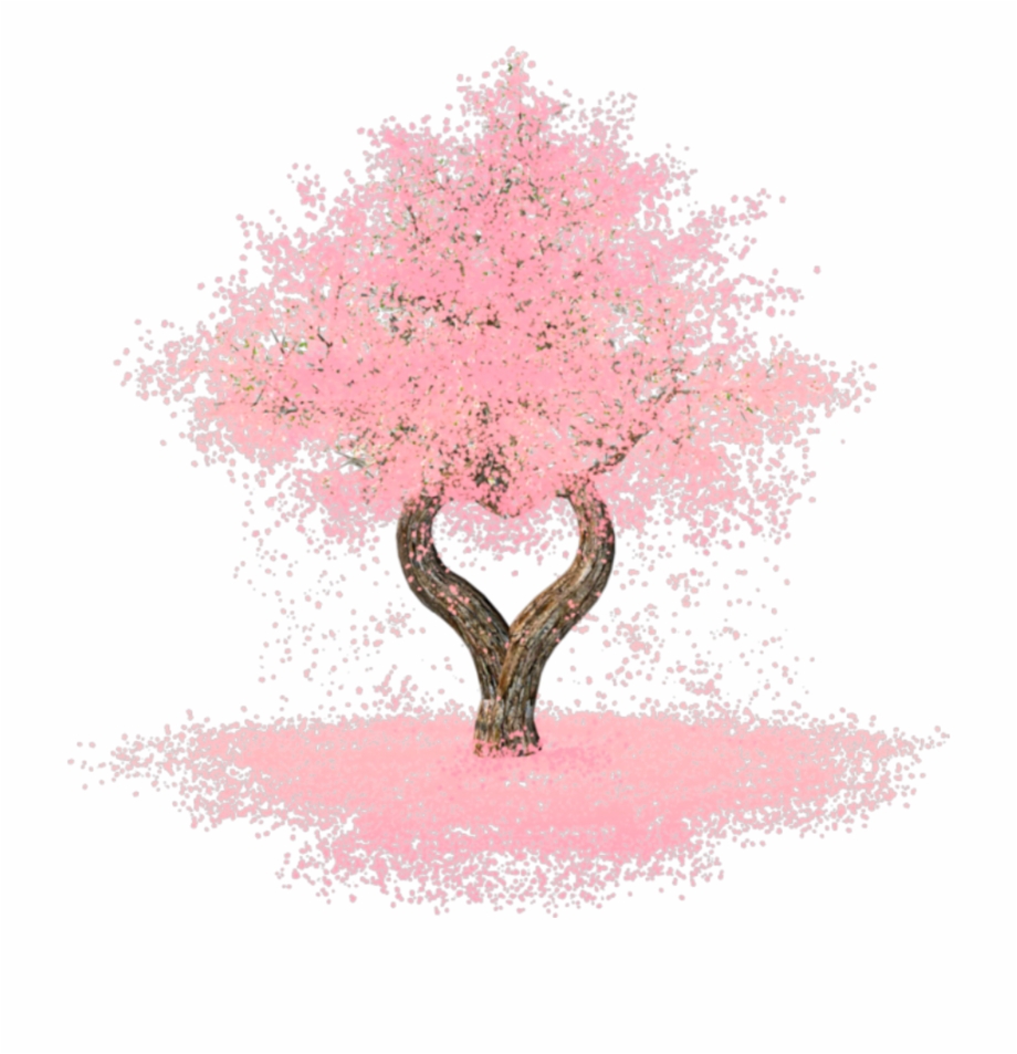 Ftestickers Watercolor Tree Pink Transparent Arboles En Forma