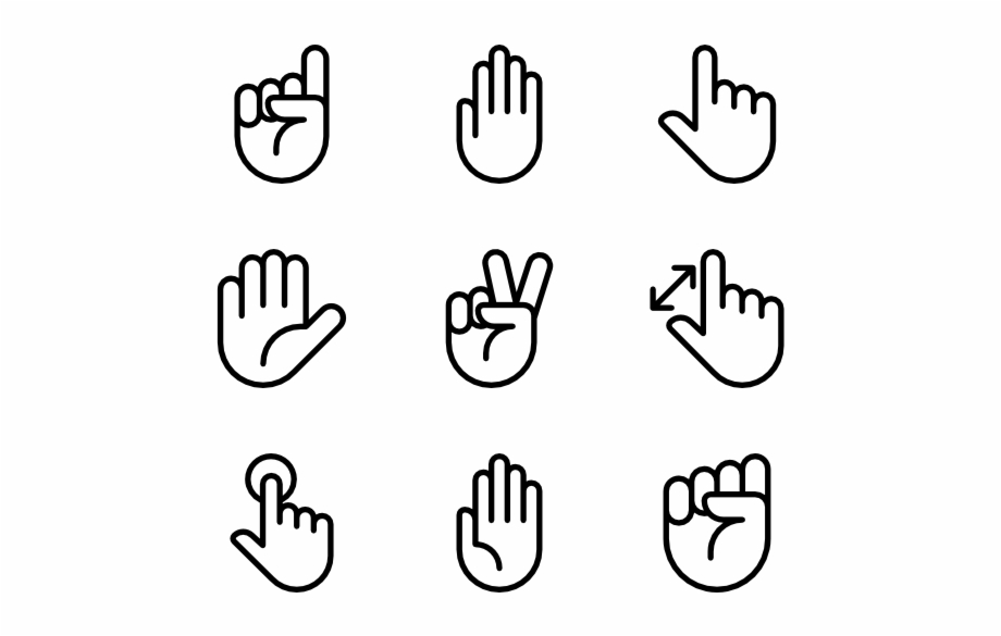 Hands And Gestures Social Media Logos Png White