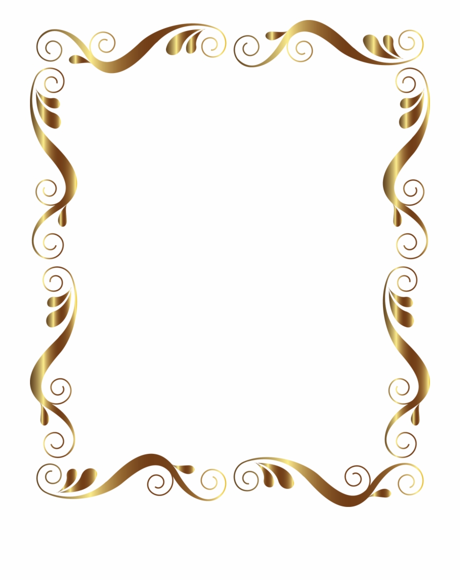 Golden Swirl Frame Bordure De Page Dor