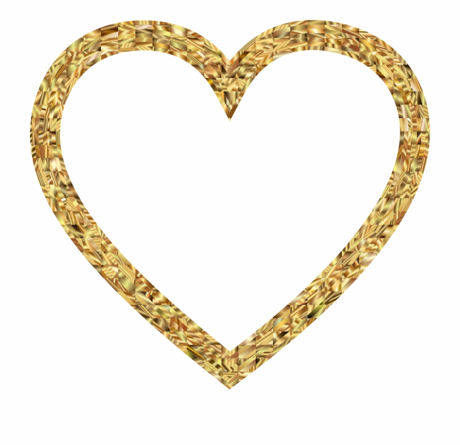 Golden Hearts Clipart Heart Frame No Background