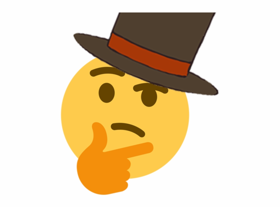 Thinking Face Emoji Thinking Emoji With Hat
