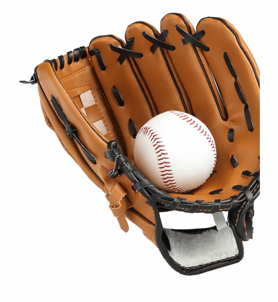 A Baseball Glove With A Ball Inside It