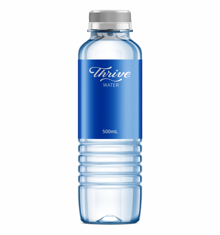 Private Label Water Water Bottle Label Mockup Psd