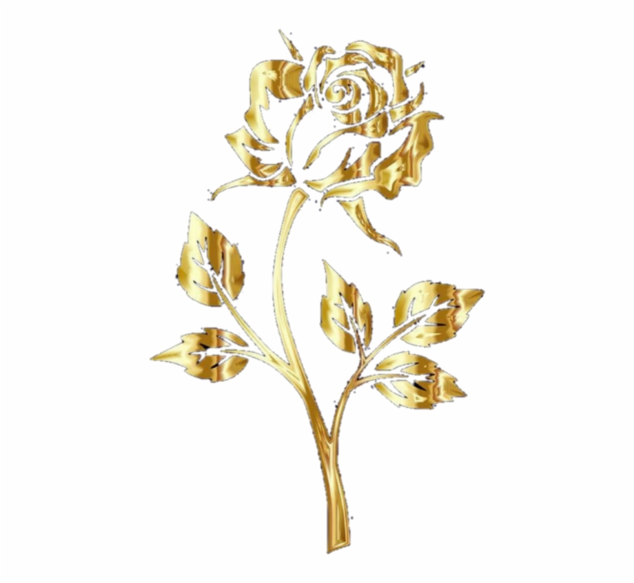 gold flower transparent background
