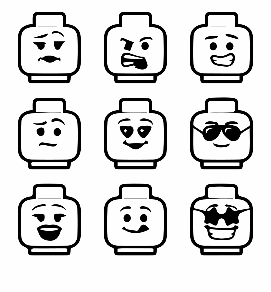 Legoheads3copies Black And White Lego Heads