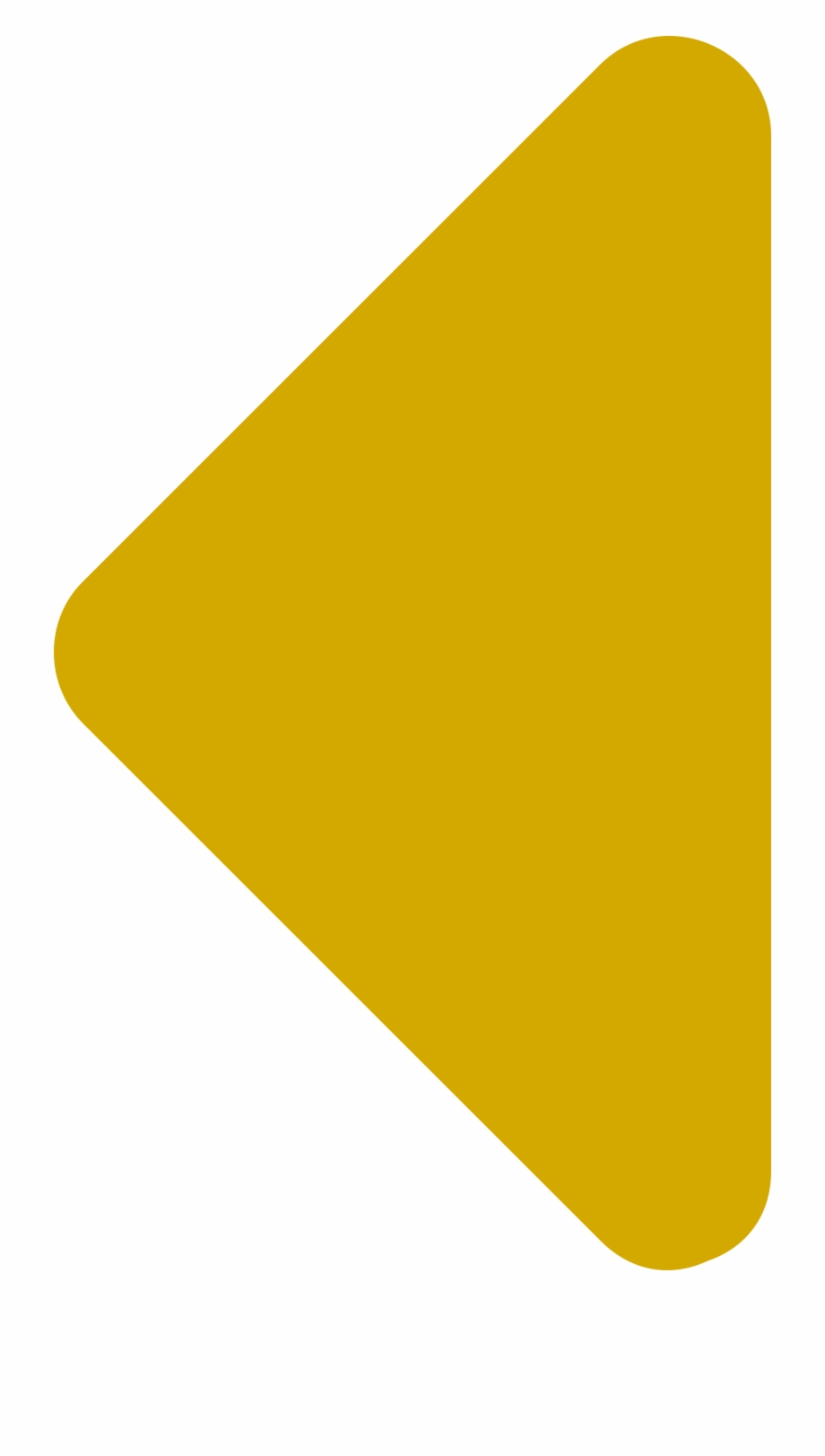 Left Side Triangle Arrow Icon Yellow Orange