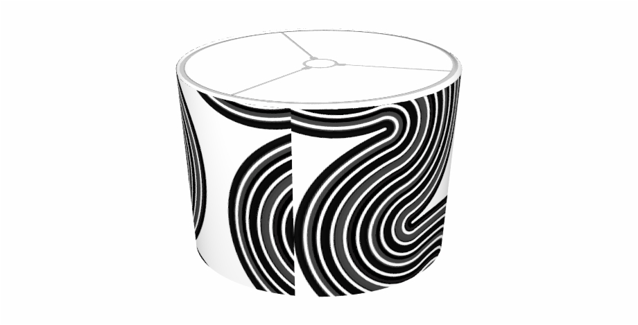 Black And Gray Curvy Lines Coffee Table