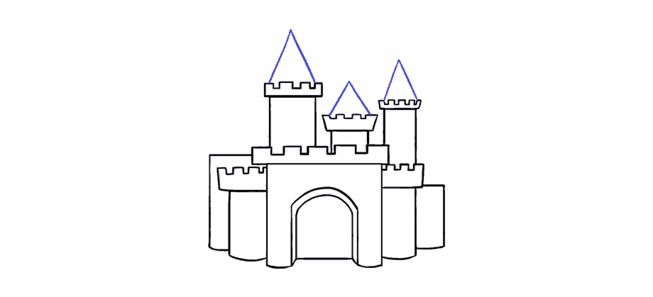 simple princess castle cartoon