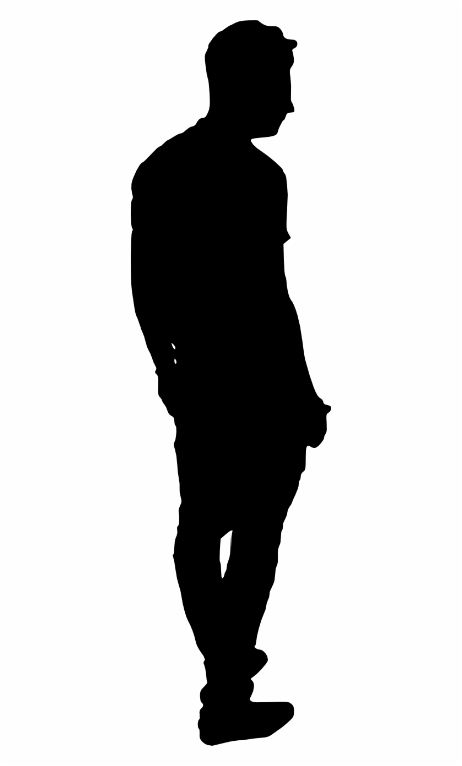 Man Silhouette Silhouette Stand Man Transparent Background