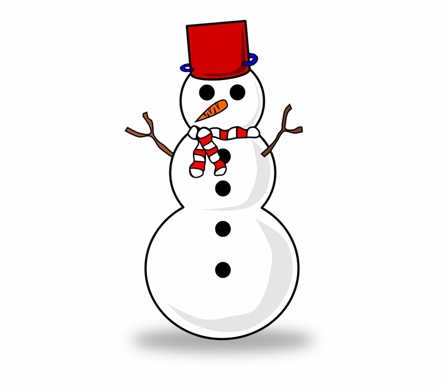 Snow Snowman Winter Cold Hat Red White Frozen