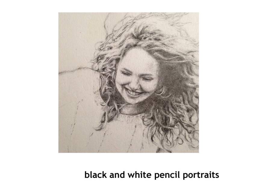 Portraits Drawing Black And White Sketch