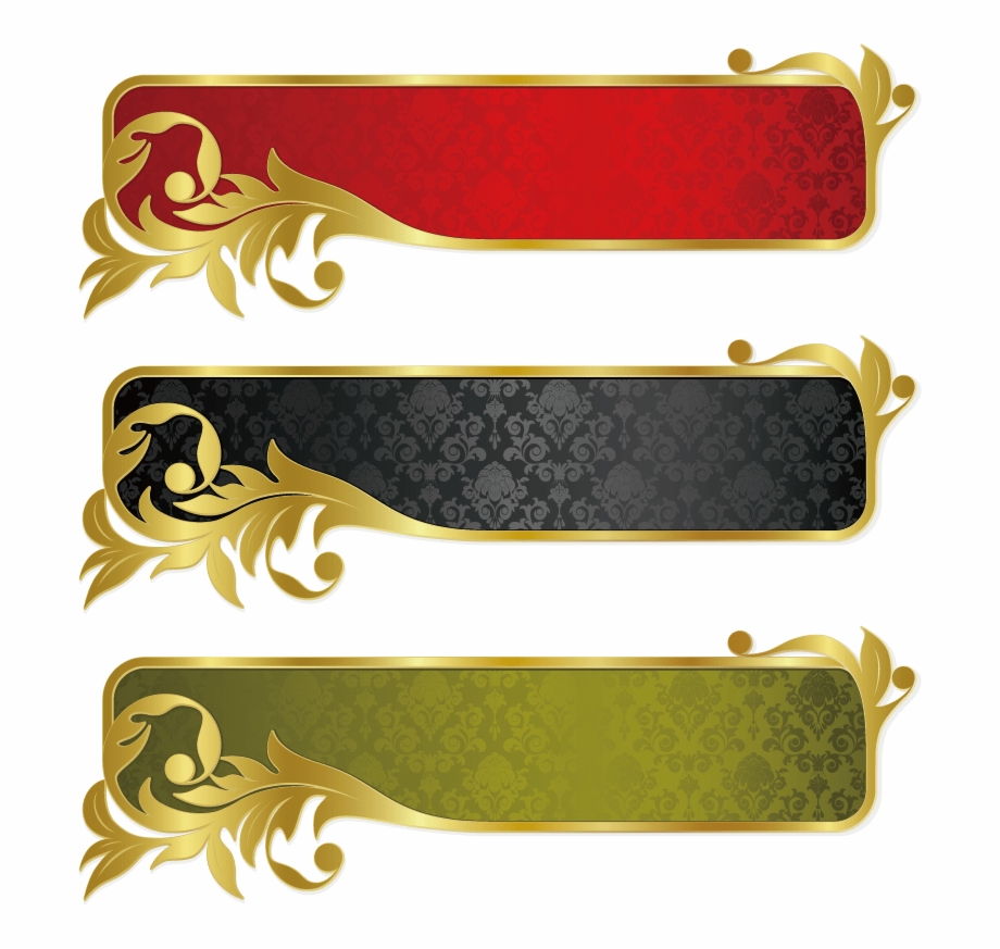 Kisspng Gold Banner Ribbon Vector Decorative Material Gold