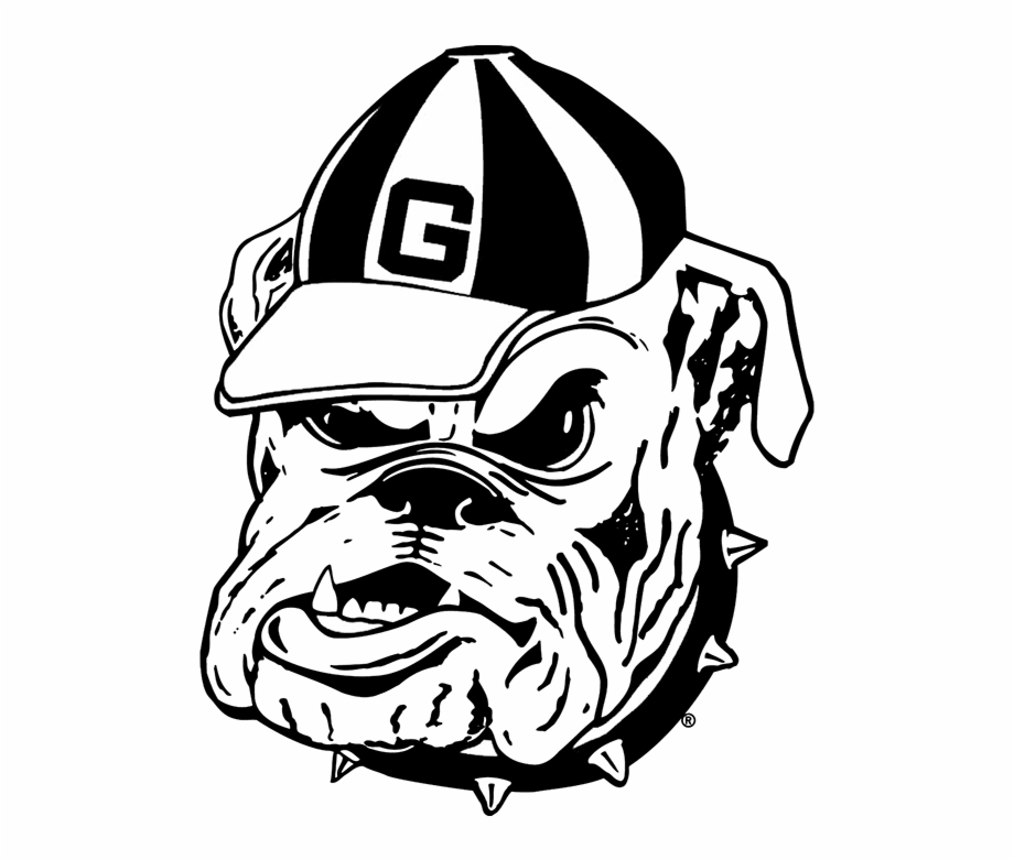 Drawing Bulldogs Uga Georgia Bulldogs Logo Black And