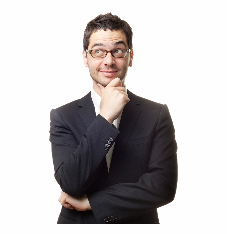 transparent background person thinking png
