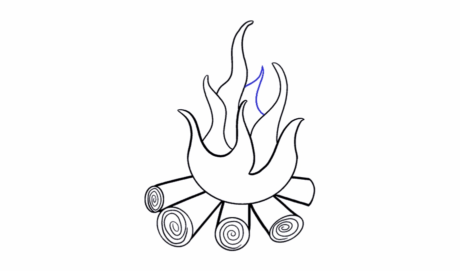 Flame Clipart Drawn Draw A Picture Of Fire