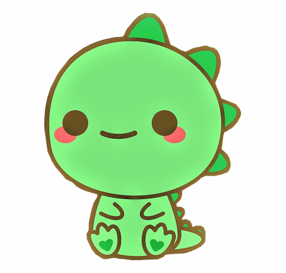 Baby Transparent Kawaii Cute Easy Dinosaur Drawing - Clip Art Library