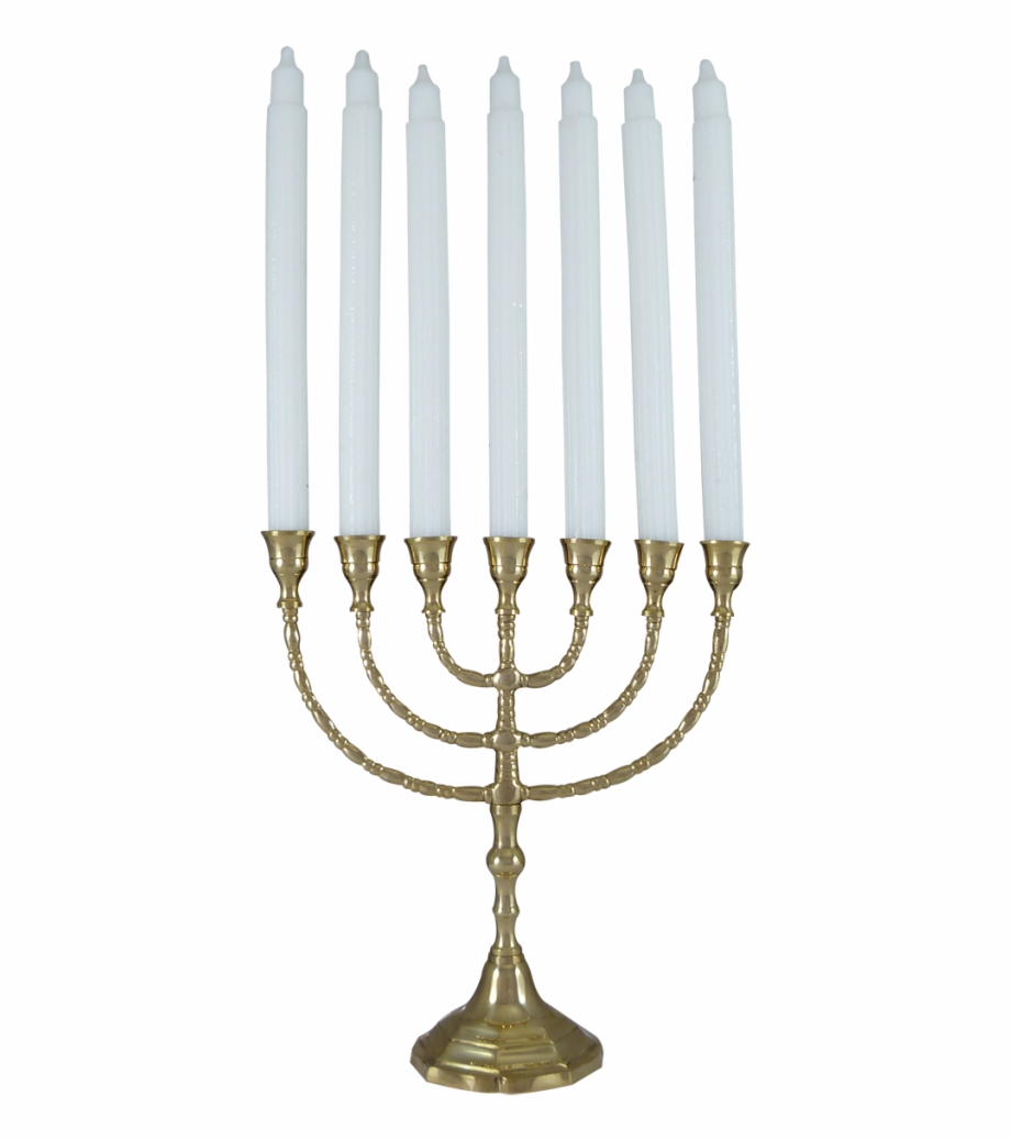 7 Candle Holder Solid Brass Menorah Candelabro A