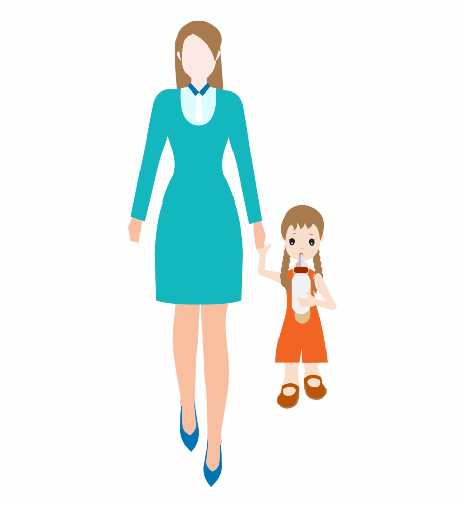 woman and child clipart
