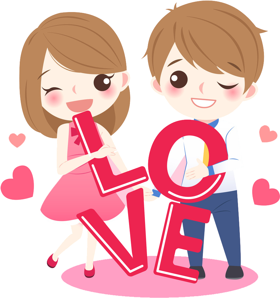 Lovely Couple Transprent Png Cartoon Love Png