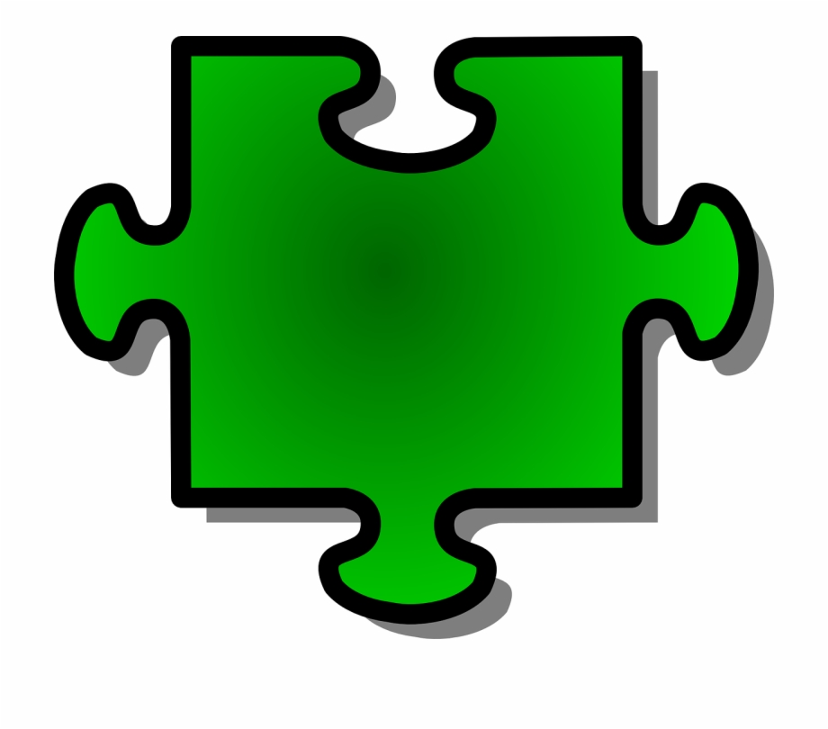 Jigsaw Puzzle Piece Shape Green Png Image Transparent