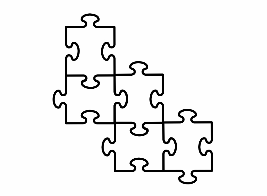 Puzzle Pieces Connected Clip Art 5 Puzzle Pieces
