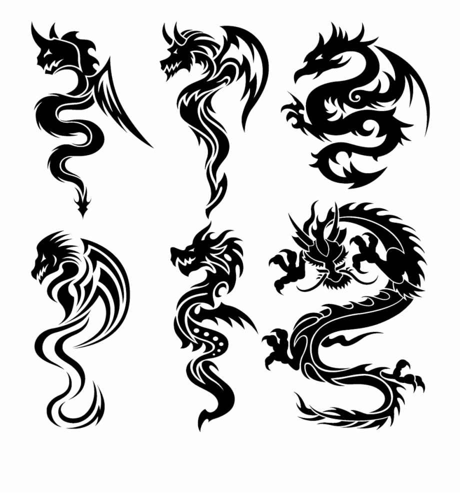 Tattoo Vector Tribe Chinese Dragon Free Clipart Hd