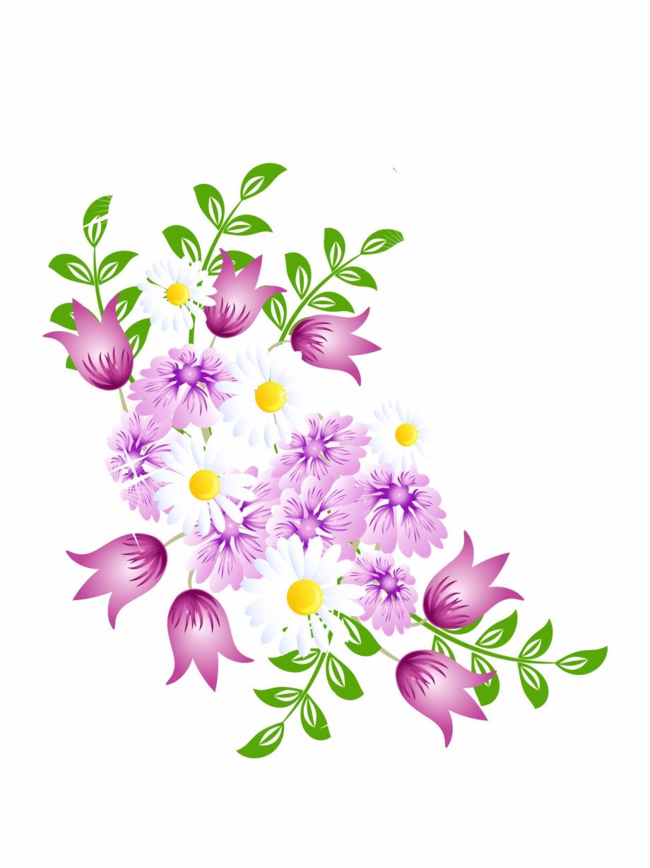 Springtime Floral Vector Graphics Spring Flowers Clipart Transparent
