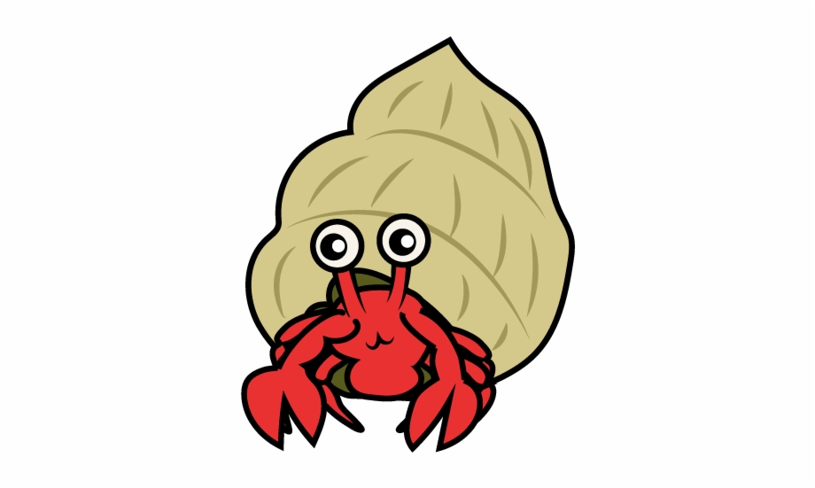 Hermit Crab Clipart Underwate Creature Cute Hermit Crab