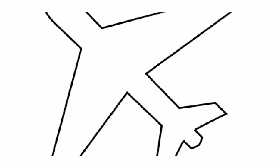 Airplane Clipart Easy Line Art