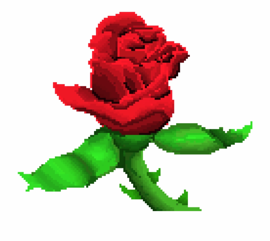 Rose Transparent Pixel Rose