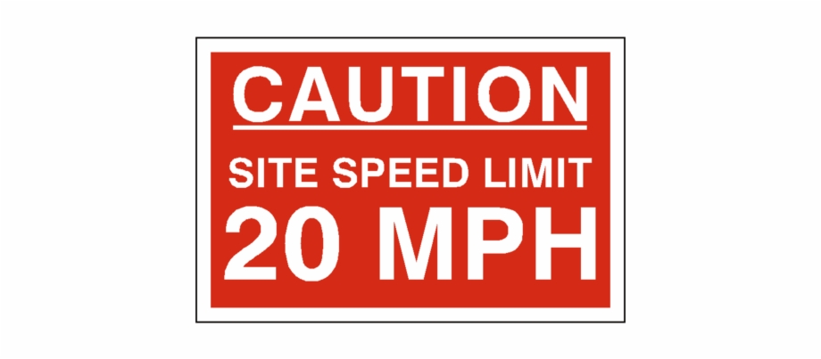20 Mph Site Speed Limit Sign Sign