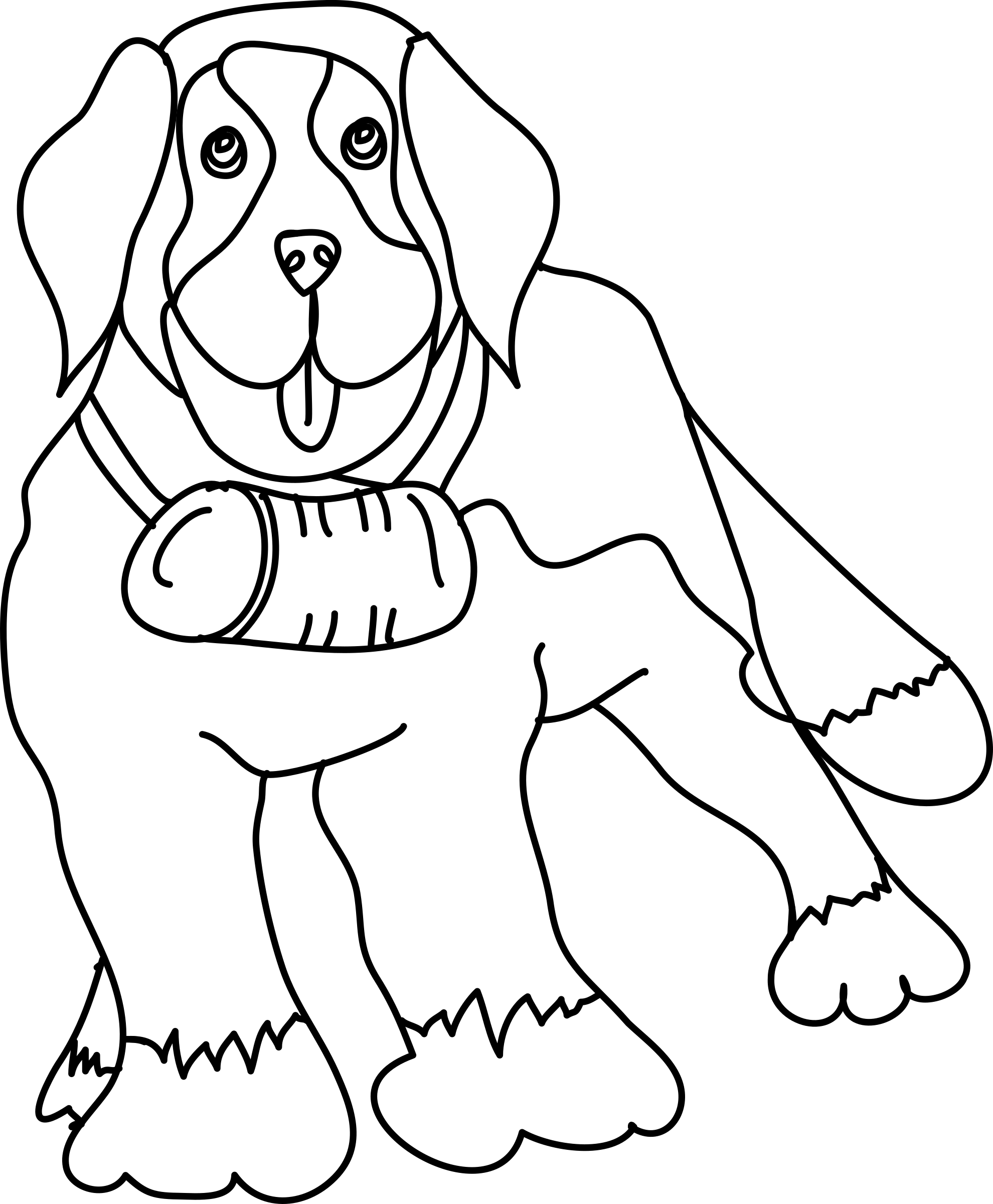 Black And White Download Dachshund Clipart Outline Saint