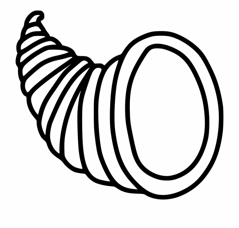 drawing of a cornucopia
