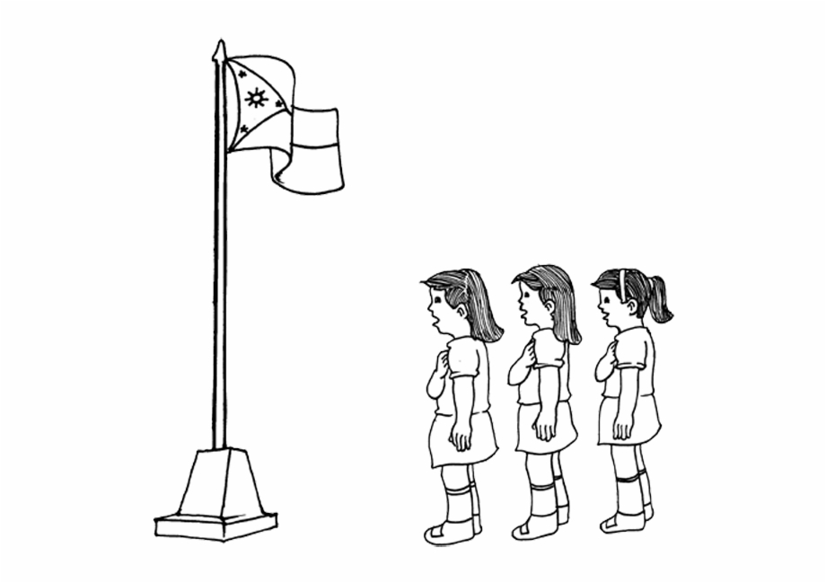 Girls Singing Singing Philippine National Anthem Drawing