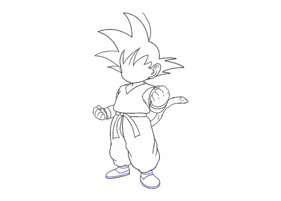 Dbz Drawings How To Draw Goku In A