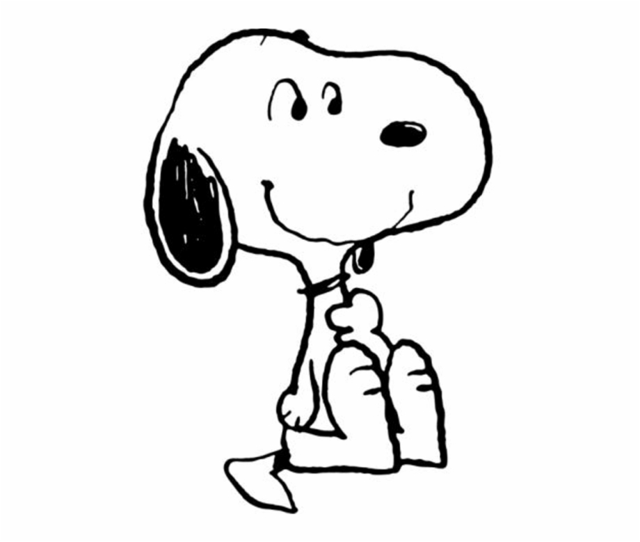 Snoopy Clipart Black And White.