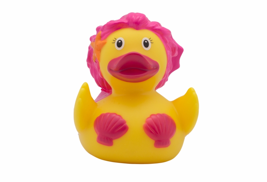Mermaid Duck Pink Rubber Ducky