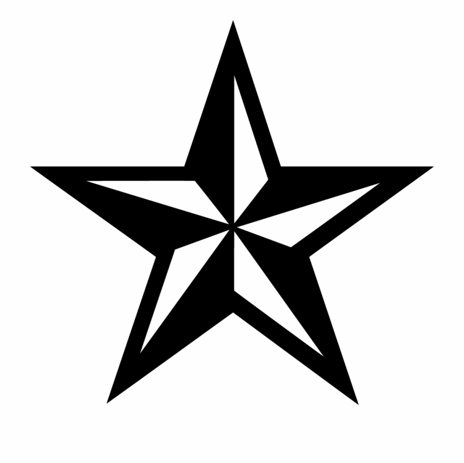 Black Star Star Tattoo Png