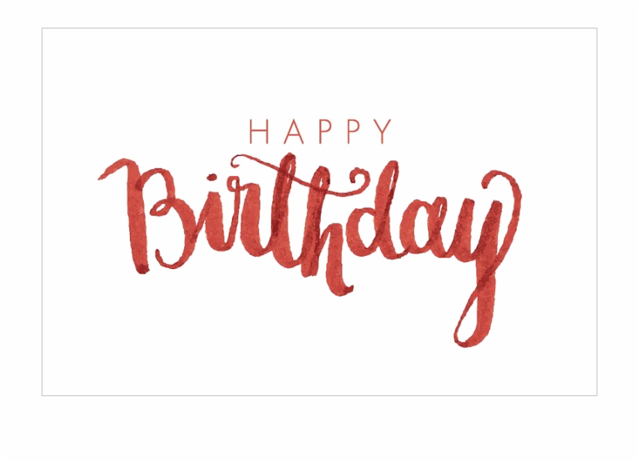 Happy Birthday Calligraphy Png Image Free Download Png
