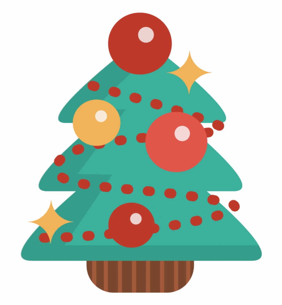 Cute Sketch Draw Christmas Tree Vector Graphic Design