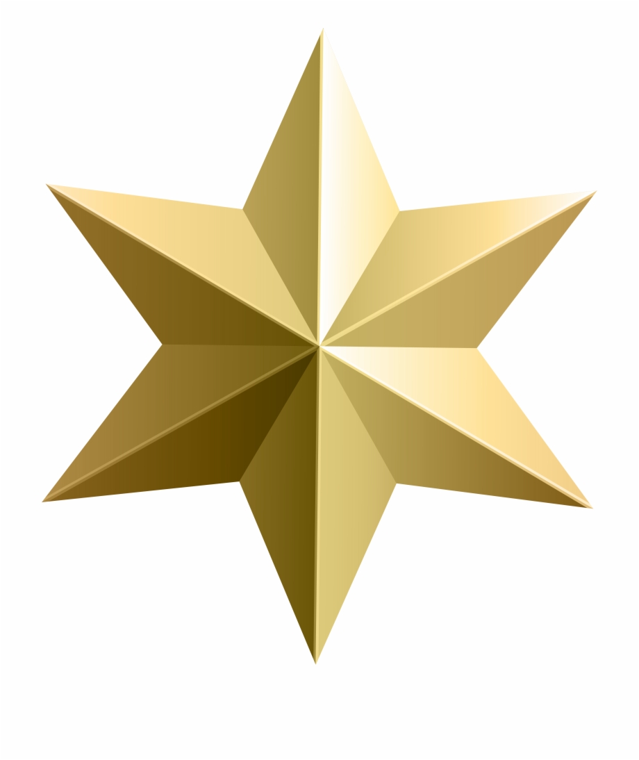 gold six pointed star

