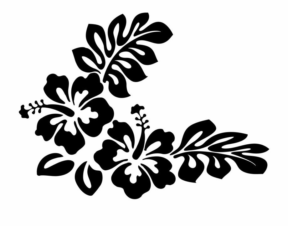 clipart black and white flowers
