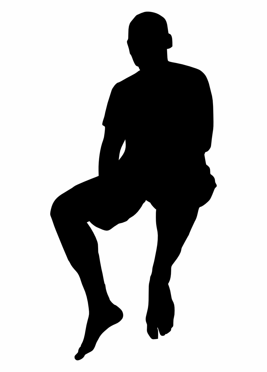 silhouette of person sitting
