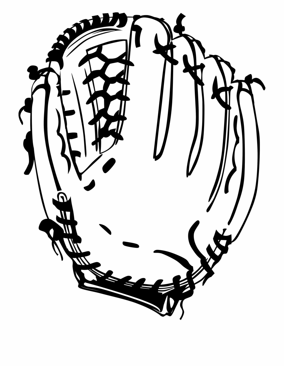 Baseball Glove Clipart Black And White Baseball Glove