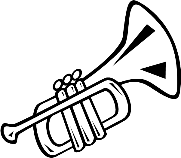 Trumpet Clip Art Clipartfest Trumpet Clipart Black And