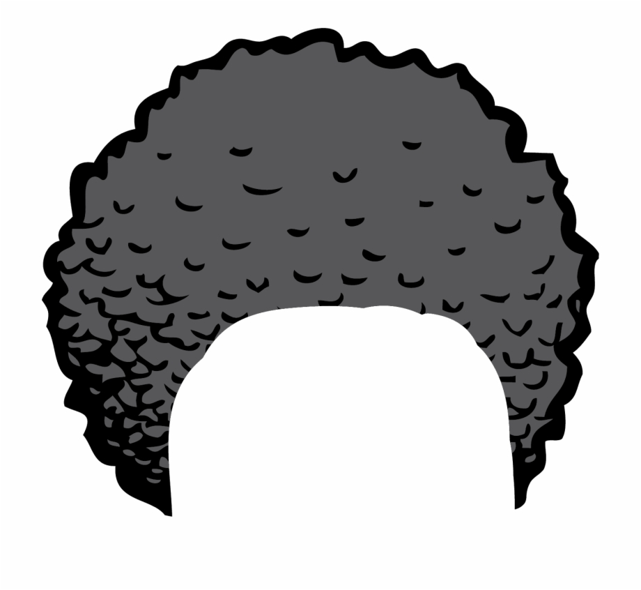 Hair Clip Art Black And White Afro Wig